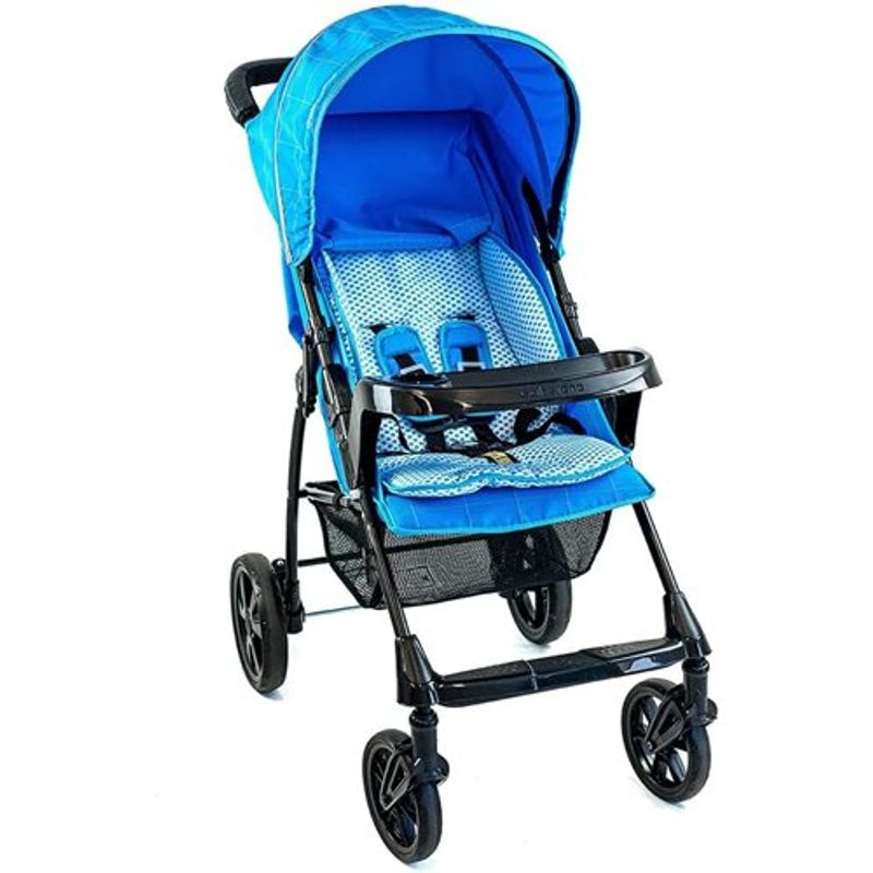 carrinho de bebê galzerano romano azul 1035
