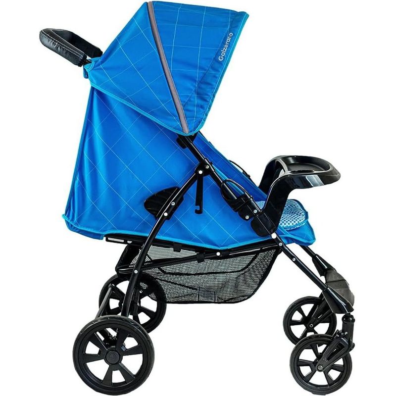 carrinho de bebê galzerano romano azul 1035