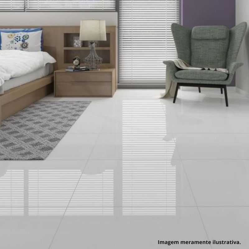 porcelanato polido retificado tecnogres 58x58cm branco cristal caixa 2,03m² (mp)