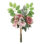 ramalhete rosas e hortênsias artificial cromus 35cm outono (mp)