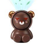 mini ventilador de mesa alfacell urso 4,5w marrom (mp)