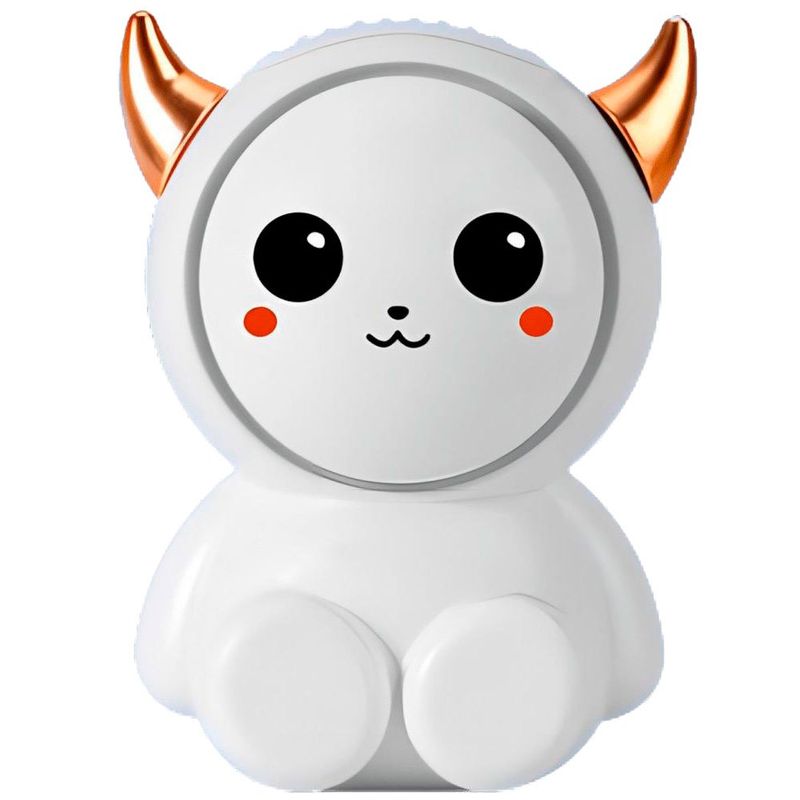mini ventilador de mesa alfacell urso 4,5w branco (mp)