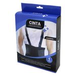 cinta ergonômica lombar faixa abdominal alfacell preto (mp)