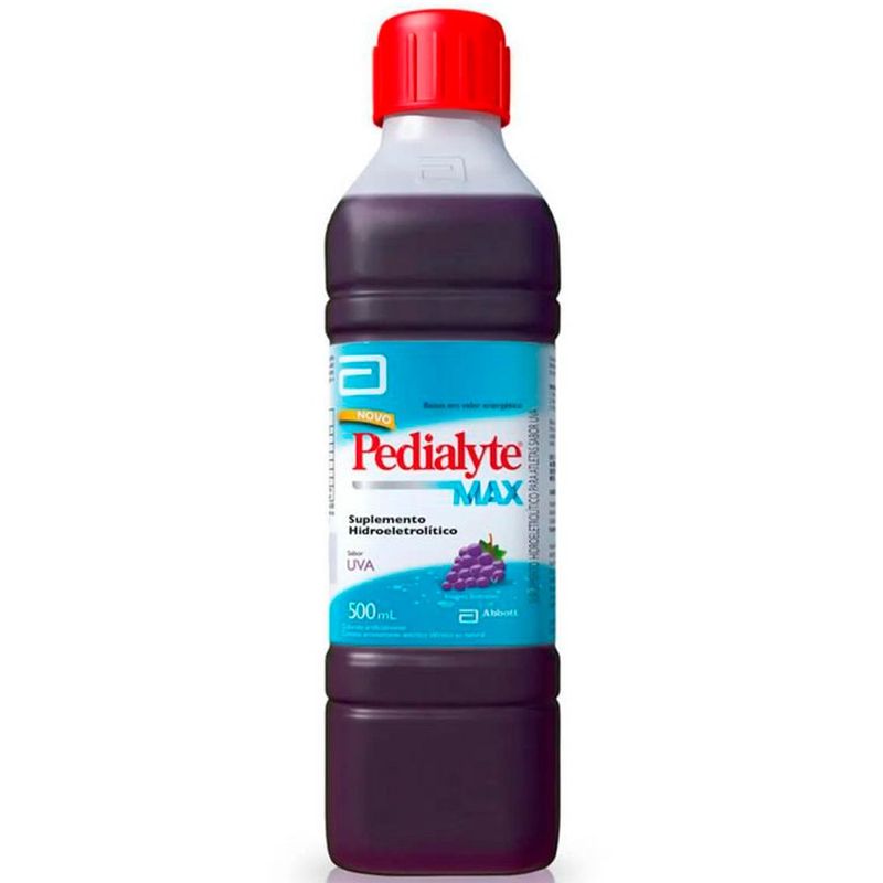 pedialyte max sabor uva solução 500ml abbott