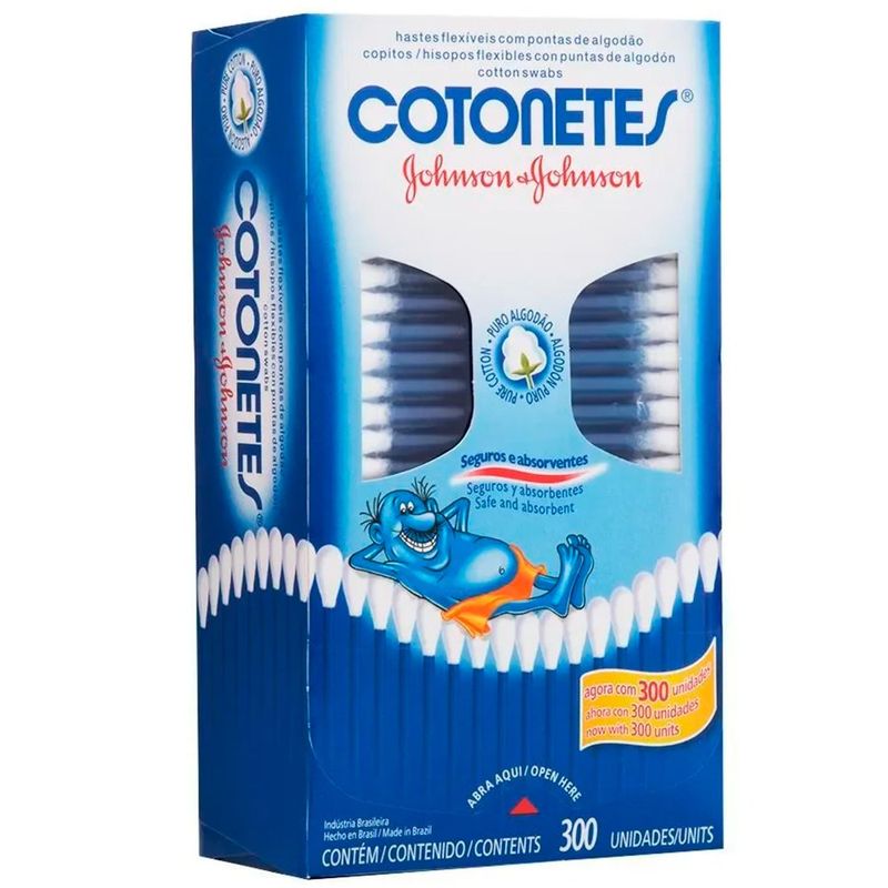 hastes flexíveis johnson&johnson cotonetes 300 unidades