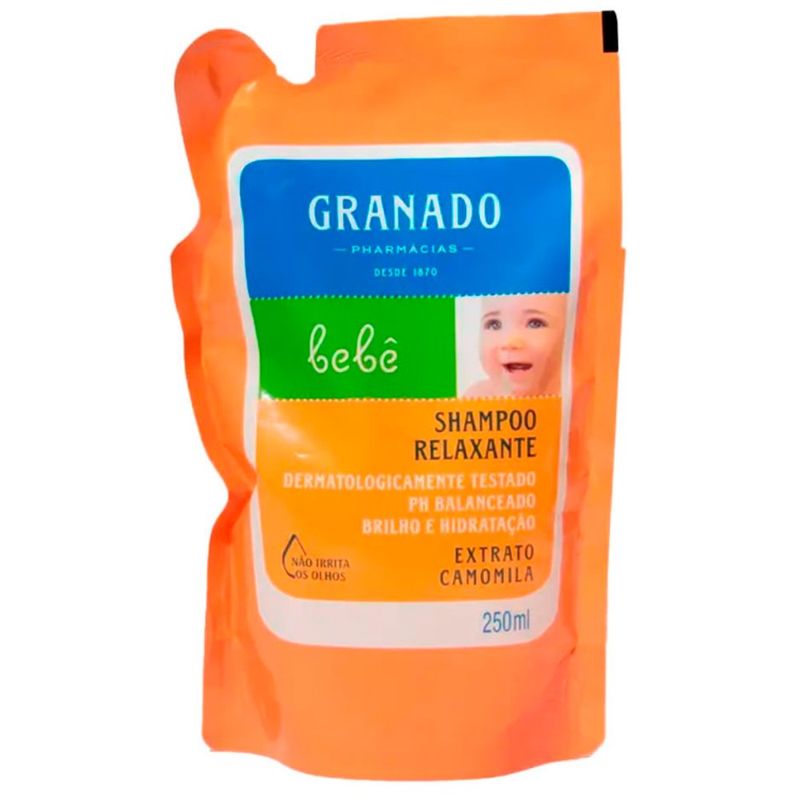 shampoo relaxante granado bebê camomila refil 250ml