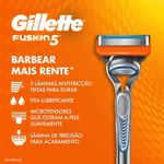 aparelho de barbear gillette fusion 5 recarregável 1 unidade