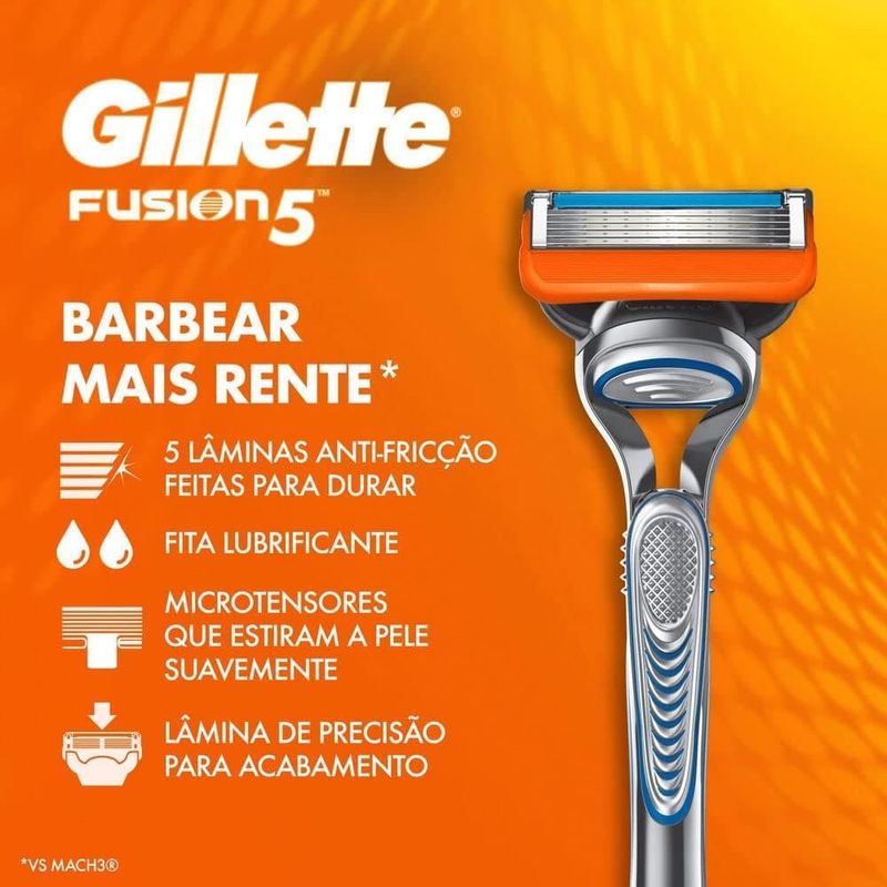 aparelho de barbear gillette fusion 5 recarregável 1 unidade