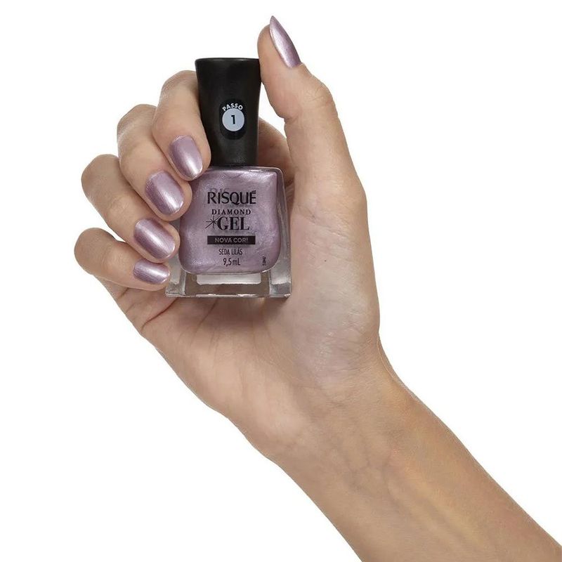 esmalte risqué diamond gel seda lilás 9,5ml