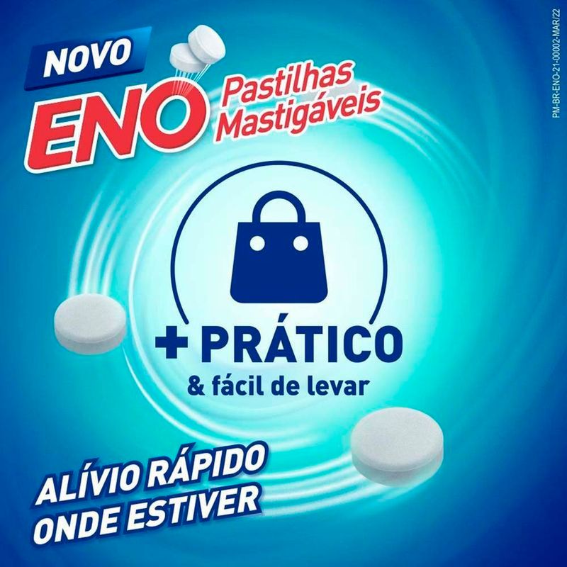 eno pastilhas mastigáveis sabor menta 4 unidades haleon