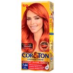 tintura para cabelo cor&ton iluminadas do brasil ruivo acobreado 7.44