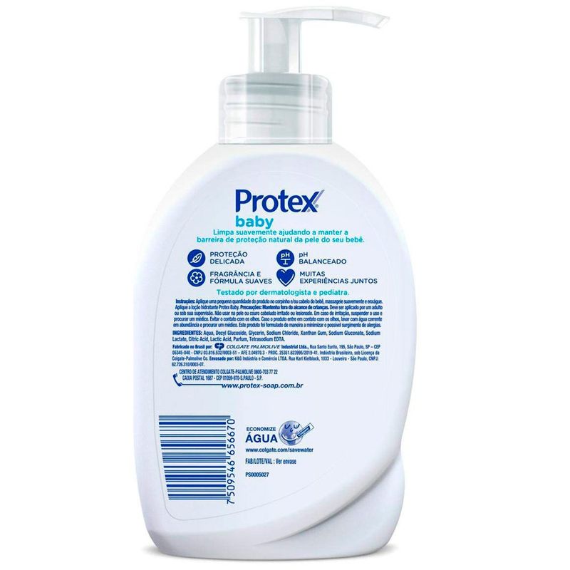 sabonete líquido da cabeça aos pés protex baby proteção delicada 200ml