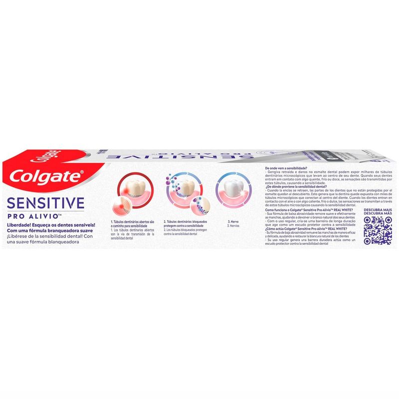 creme dental colgate sensitive pro-alívio real white 110g