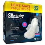 absorvente noturno com abas cottonbaby suave 32 unidades