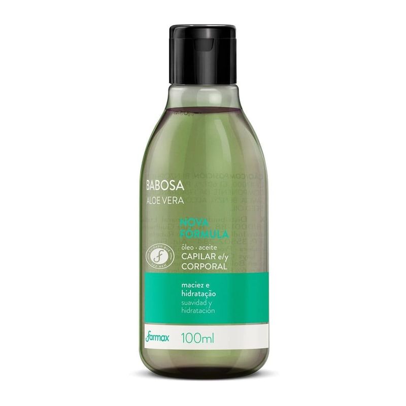 óleo capilar e corporal farmax babosa 100ml