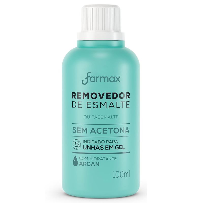 removedor de esmalte farmax sem acetona argan 100ml