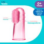 escova massageadora lolly kinddy 0+ rosa