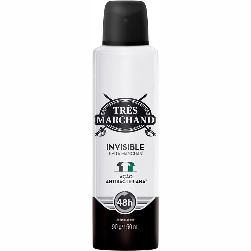 desodorante antitranspirante aerosol très marchand invisible 150ml