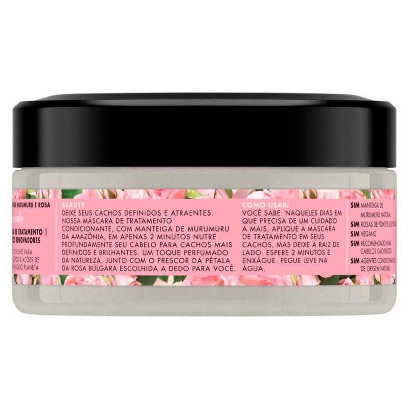 máscara de tratamento love beauty and planet curls intensify manteiga de murumuru e rosa 190g