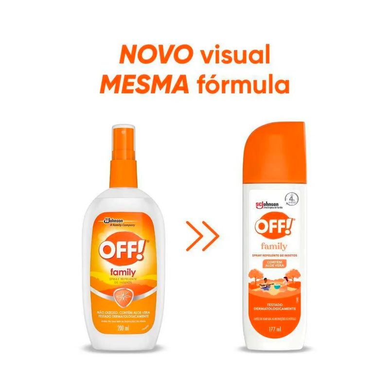 repelente de insetos off! family spray 170ml