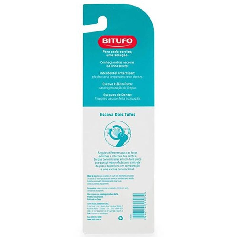 escova de dente bitufo extramacia 2 tufos