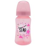 mamadeira lolly kinddy big star 3 + meses rosa 330ml