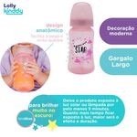 mamadeira lolly kinddy big star 3 + meses rosa 330ml