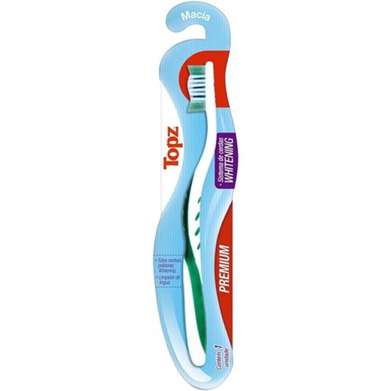 escova dental topz premium macia 1 unidade