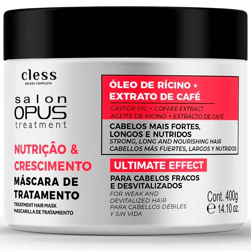 máscara de tratamento salon opus nutrição & crescimento 400g