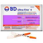 seringa para insulina bd ultra-fine ii 0,3 ml 8x0,3mm 10 unidades