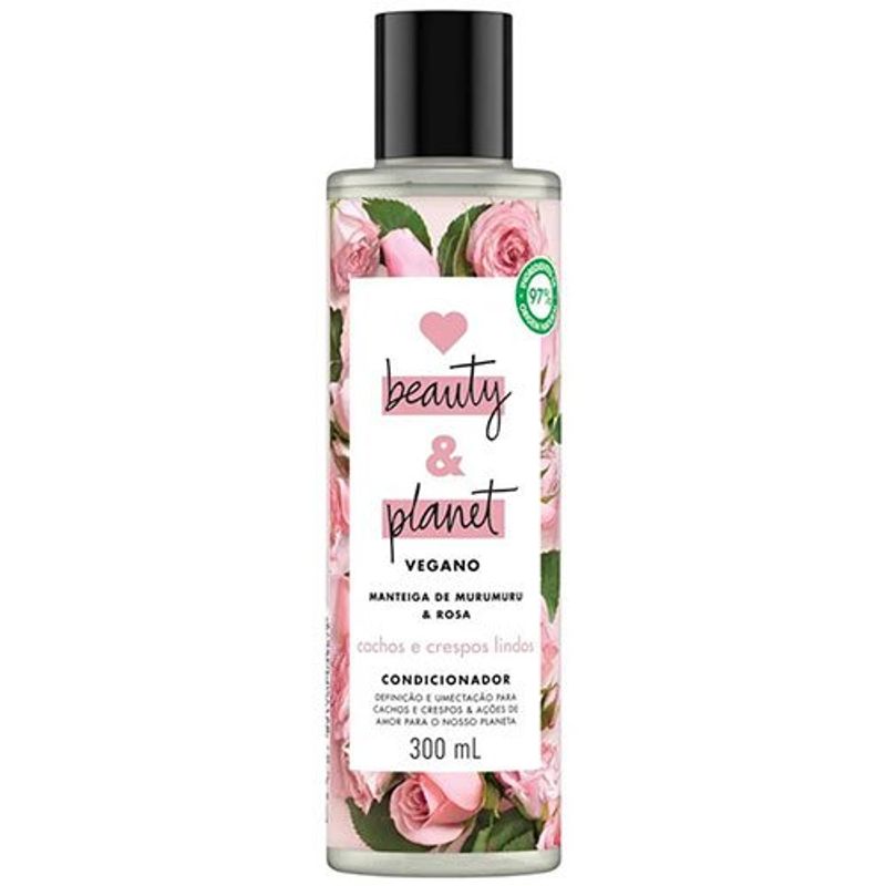 condicionador love, beauty and planet manteiga de murumuru e rosa 300ml