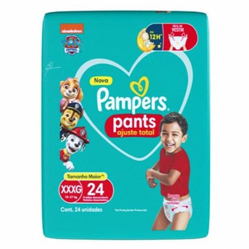 fralda pampers pants ajuste total xxxg 24 unidades