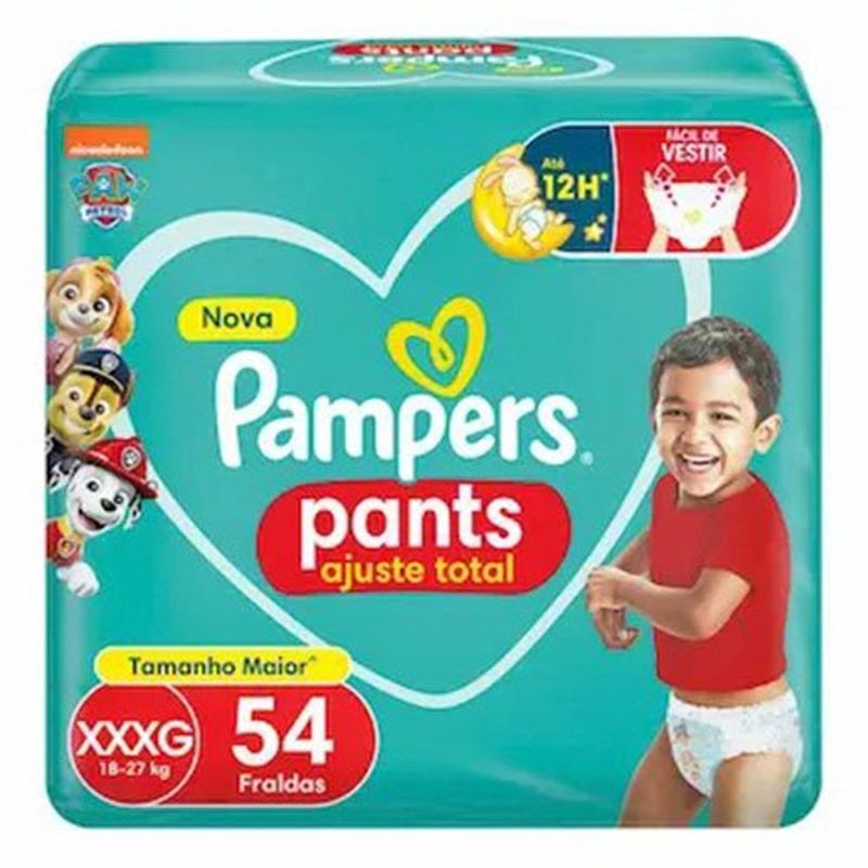 fralda pampers pants bag xxxg 54 unidades