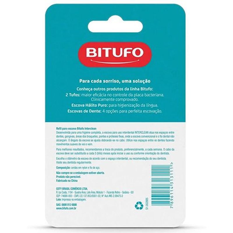 refil bitufo interclean cilindri 3mm 6 unidades
