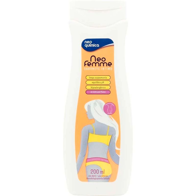 sabonete íntimo líquido neofemme sem perfume 200ml