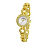 relógio champion feminino dourado cf25670h