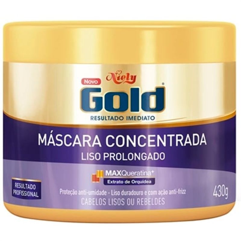 máscara concentrada niely gold liso prolongado 430g