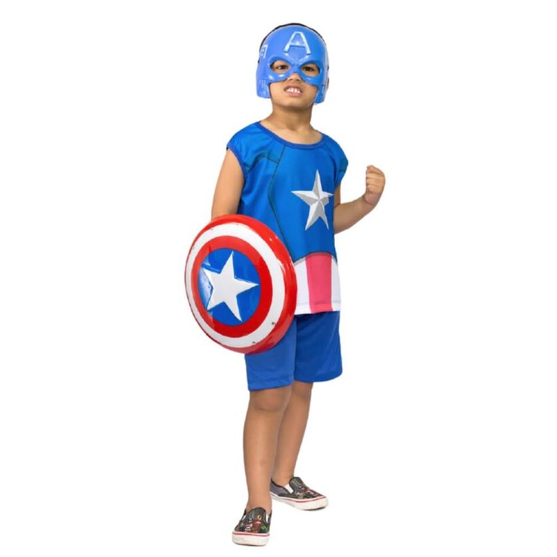 fantasia infantil capitão américa ione e eduardo tamanho m (mp)