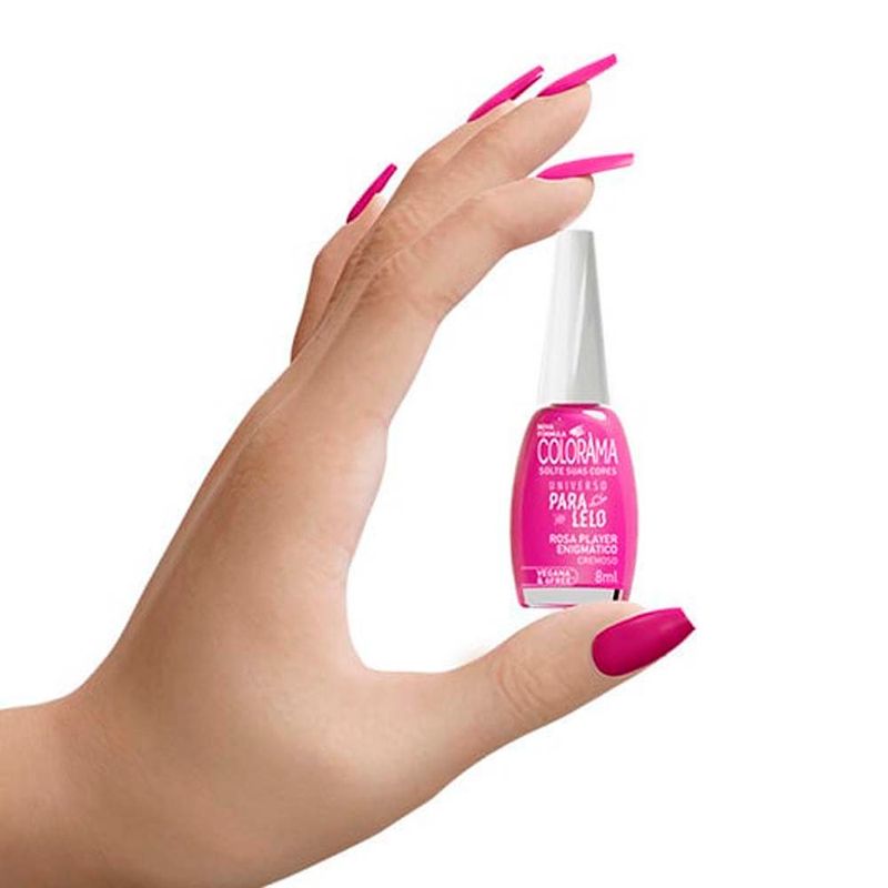 esmalte colorama cremoso rosa player enigmático 8ml