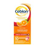 vitamina c efervescente cebion sabor laranja tripla ação 10 comprimidos
