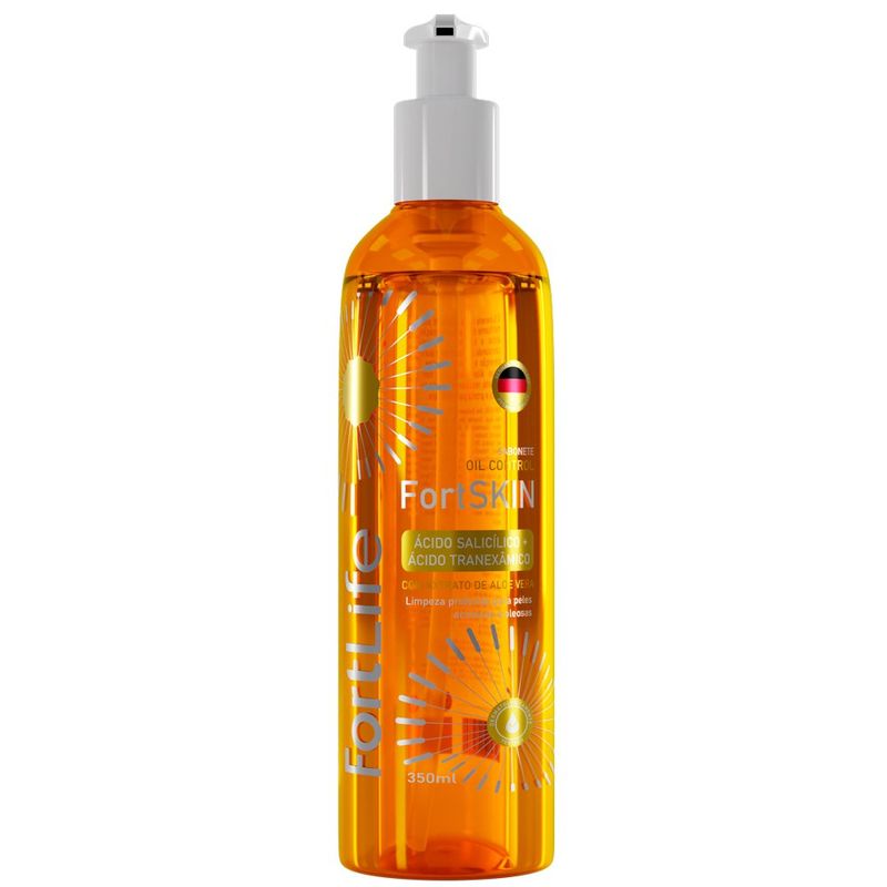 sabonete líquido facial fortskin fortlife oil control 350ml
