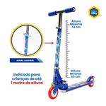 patinete infantil 2 rodas bbr toys sonic com led s008 (mp)