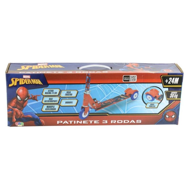 patinete infantil 3 rodas bbr toys homem aranha di0016 (mp)