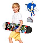 skate infantil bbr toys sonic suporta até 60kg s009 (mp)