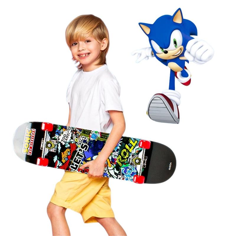 skate infantil bbr toys sonic suporta até 60kg s009 (mp)