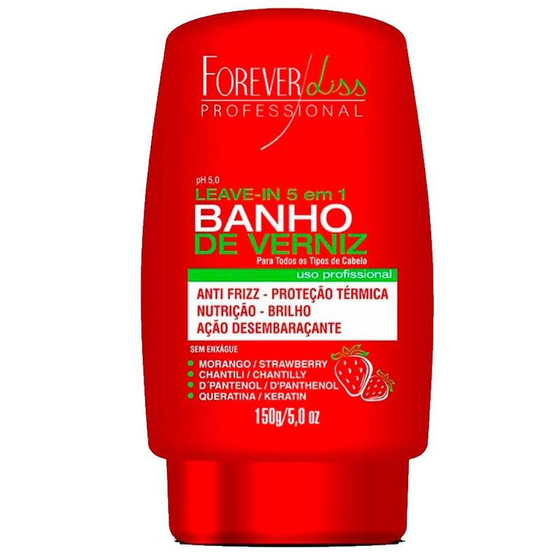 leave-in banho de verniz morango forever liss 140g (mp)