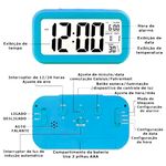 relógio de mesa digital yn clock azul sdksd330 (mp)