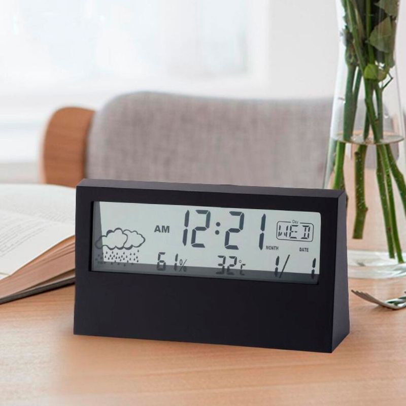 Relógio de Mesa Digital YN Clock Despertador Preto