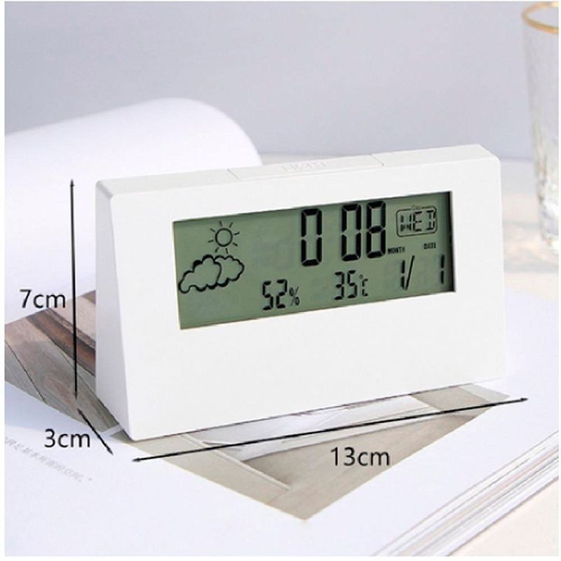 relógio de mesa digital yn clock despertador branco (mp)