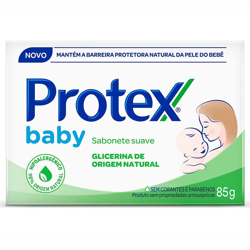sabonete em barra protex baby glicerina 85g